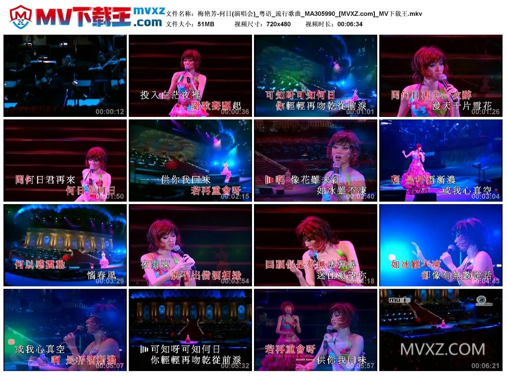 梅艳芳-何日(演唱会)_粤语_流行歌曲_MA305990